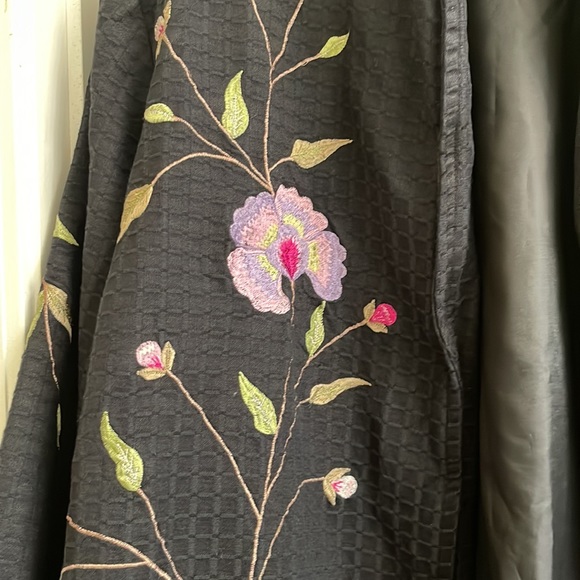 June 3♻️Maggie Barnes Black Pink Green Purple Floral Blazer Suit Jacket size 4x - Picture 5 of 17